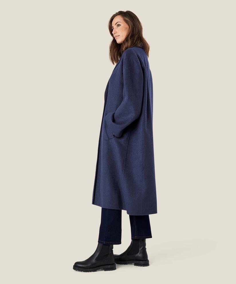 Tasha Wool Coat, Maritime Blue