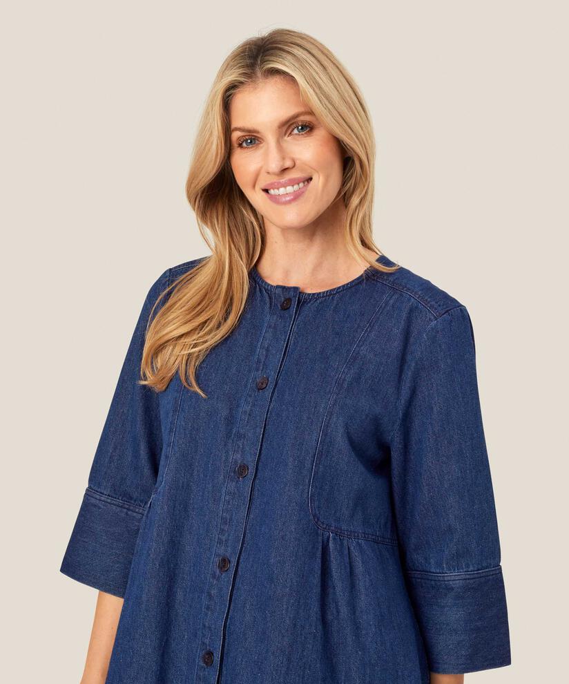 Juvila Denim Shirt Jacket, Dark Denim