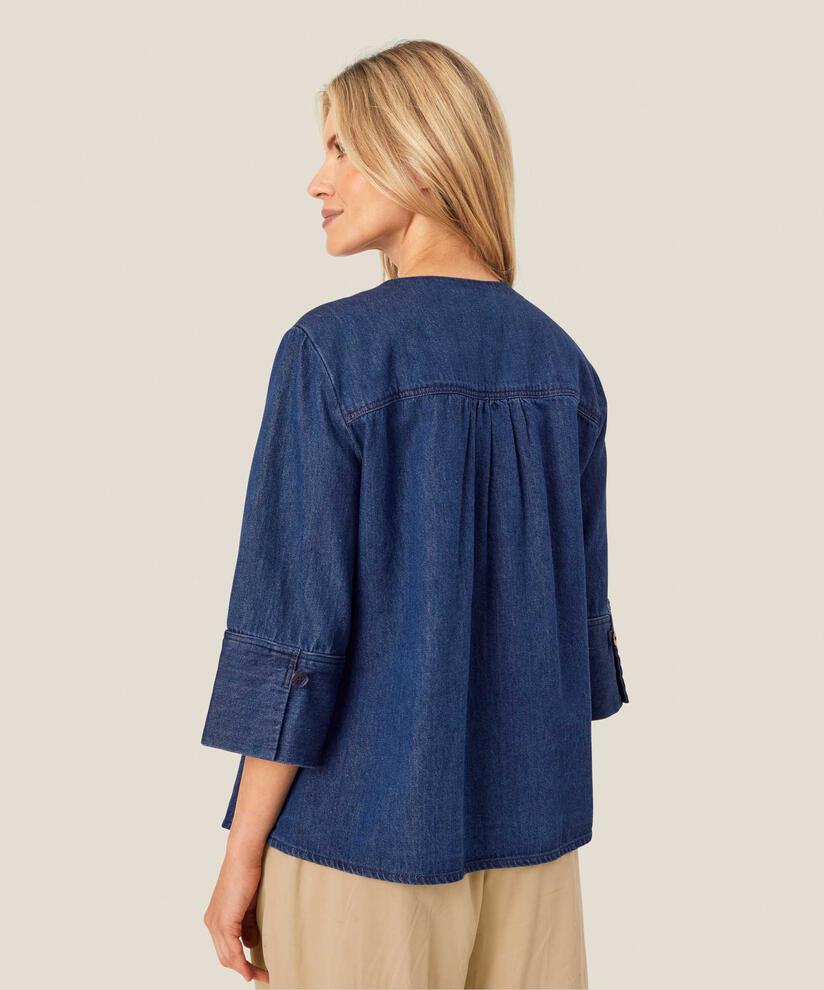 Juvila Denim Shirt Jacket, Dark Denim